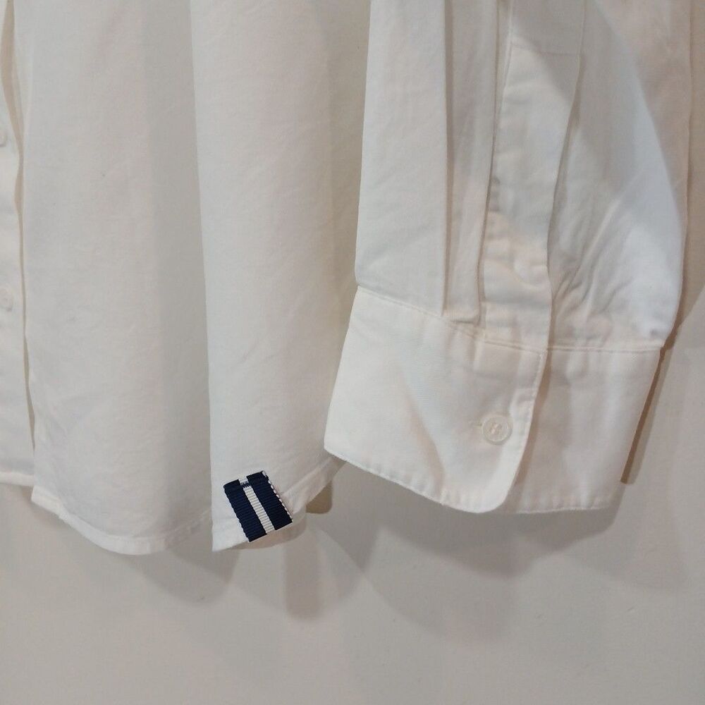 Court & Rowe Ivory Long Sleeve Button-Up Shirt Cotton Modal Size 3X - Picture 7 of 10
